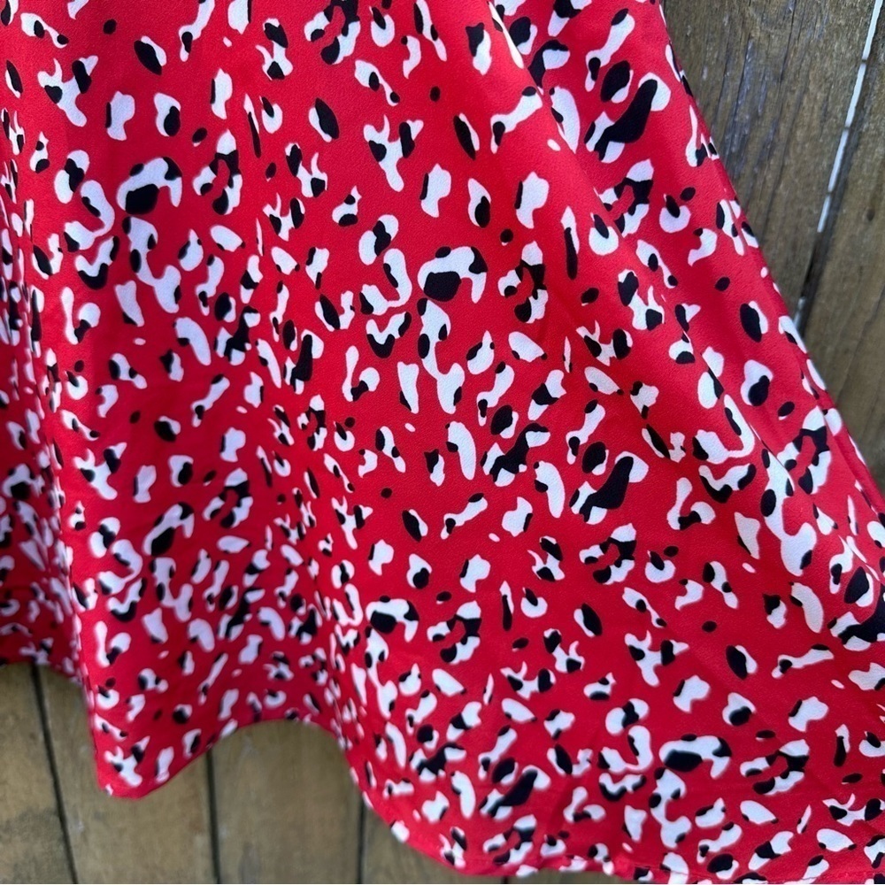 Revolve Superdown Brianna Red Leopard Lace Mini Dress Sz XS - Picture 9 of 15